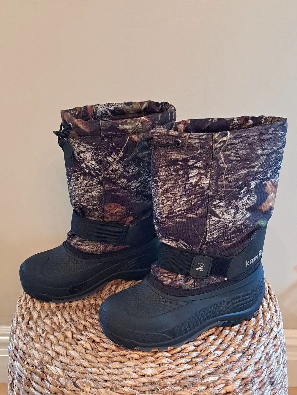 Kamik Youth Rocket Camo Print Nylon Waterproof/Insulated Winter Snow Boots 3